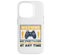 Avertissement Peut Commencer à Parler de Jeux vidéo à Tout Moment Cool Coque pour iPhone 14 Pro