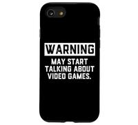 Avertissement Peut Commencer à Parler de Jeux vidéo Console PC Gamer Coque pour iPhone SE (2020) / 7/8