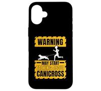 Avertissement peut commencer à parler du propriétaire d'un chien amateur de canicross Coque pour iPhone 16 Plus