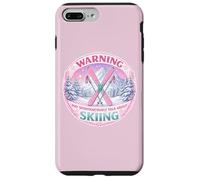 Avertissement Peut Parler spontanément du Ski Femme skieuse Ski Coque pour iPhone 7 Plus/8 Plus