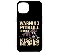 Avertissement Pitbull on Guard Bisous entrants Drôle Coque pour iPhone 13