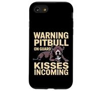 Avertissement Pitbull on Guard Bisous entrants Drôle Coque pour iPhone SE (2020) / 7/8