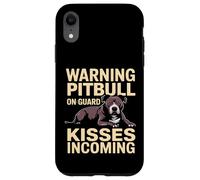 Avertissement Pitbull on Guard Bisous entrants Drôle Coque pour iPhone XR