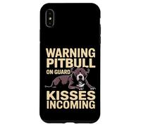 Avertissement Pitbull on Guard Bisous entrants Drôle Coque pour iPhone XS Max