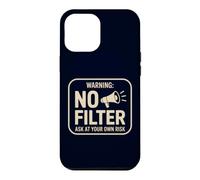Avertissement sans Filtre Ask At Your Own Risk Funny Sarcastic Coque pour iPhone 12 Pro Max
