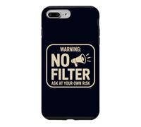 Avertissement sans Filtre Ask At Your Own Risk Funny Sarcastic Coque pour iPhone 7 Plus/8 Plus