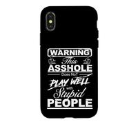 Avertissement Sarcastique avec lequel ce salaud ne Joue Pas Bien Coque pour iPhone X/XS