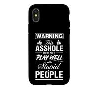 Avertissement Sarcastique avec lequel ce salaud ne Joue Pas Bien Coque pour iPhone X/XS