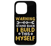 Avertissement Stand Back I Build This Myself Automotive Engineer Coque pour iPhone 13 Pro