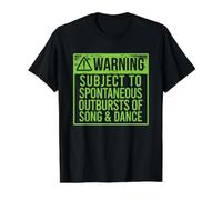 Avertissement Sujet EXCLUSIONS SPONTANEUSES DE LA Chanson & Danse Meme T-Shirt Graphique avec Valeur, Homme, Noir, XL