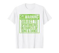 Avertissement Sujet EXCLUSIONS SPONTANEUSES DE LA Chanson & Danse Meme T-Shirt Graphique avec Valeur, Homme, Blanc, S