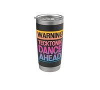 Avertissement : Tecktonik Dance Ahead Gobelet isotherme en acier inoxydable double paroi
