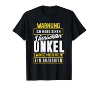 Avertissement : Un Oncle Fou T-Shirt Graphique avec Valeur, Homme, Noir, L