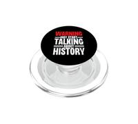 Avertissement : Un Professeur d'école Amusant Peut Commencer à Parler d'histoire PopSockets PopGrip pour MagSafe