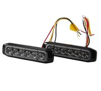 HELLA 2XD 014 562-811 LED-Feu à éclats - BST-Slim - 12/24V - rouge/bleu - Montage en saillie/vissé - limpide - rouge/bleu - Câble: 250mm - Fiche: extrémités de câble ouvertes - Kit