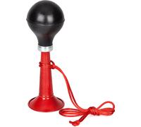 Avertisseur sonore de clown amusant sur cordon Accessoire pour costume de clown noir-rouge 18cm