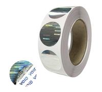 AVERY - 1000 étiquettes holographiques de sécurité Ø37 mm, VOID avec transfert, autocollants polyester inviolables compatibles impression laser, anti-fraude et anti-contrefaçon