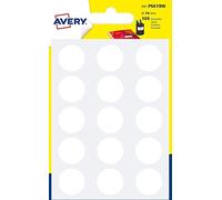 AVERY - 105 pastilles Planche A6, Blanc, 19 mm