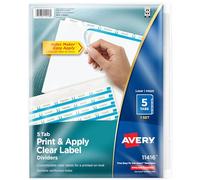 Avery 11416 intercalaire Blanc 5 pièce(s) - Intercalaires (Blanc, 215,9 mm, 279,4 mm, 5 pièce(s))