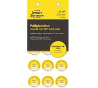 Avery 120x Autocollants D'Inspection A Carreaux Selon VDE 2018-2023 20mm