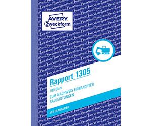 Avery 1305 A6 100pages formulaire et livre de comptabilité - Formulaires et livres de comptabilité (Blanc, Carton, A6, 105 x 148 mm, 100 pages)