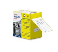 AVERY - 150 Étiquettes Hydrosolubles Traçabilité Pré Imprimées en Rouleau Blanches - Format 70 x 40 mm - Utilisation professionnelle (Restaurant) ou à la Maison