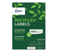 Avery Étiquettes autocollantes 1600 personnalisables 99,1x33,9 mm recyclées Laser et jet d'encre