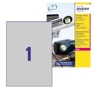 AVERY - 20 Étiquettes Ultra-Resistantes Couleur Métal Polyester Personnalisables - Format 210 x 297 mm - Impression Laser
