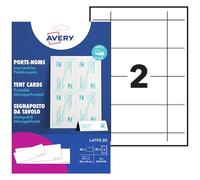 Avery - 20 porte-noms imprimables micro-perforés au format 210 x 60 mm - cartes de table personnalisables pour mariages, séminaires et événements professionnels