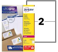 AVERY - 200 Étiquettes Adresse Autocollantes Blanches Personnalisables - Sans Bourrage - Format 199,6 x 143,5 mm - Impression Laser