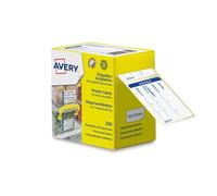 AVERY - 200 Étiquettes Surgelation Traçabilité Pré Imprimées en Rouleau Blanches - Format 65 x 35 mm - Utilisation professionnelle (Restaurant) ou à la Maison