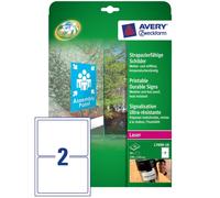 Avery 20x Signalisation A5 Étiquettes Imperméable Autocollants Signes Affiche