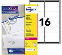 Avery Étiquettes adresse autocollantes L7162-15 240 pièces 99,1×33,9 mm Blanc – Anti-bourrage Laser