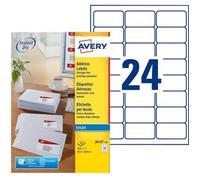 AVERY - 240 étiquettes autocollantes ''Montimbrenligne'' (63,5x33,9 mm) imprimables. Impression jet d'encre. J8159-10