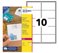 Avery Étiquettes de masquage blanches personnalisables 99,1 x 57 mm – 250 – Laser et Jet d’encre