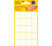 Avery 3043 Rectangle Forme Blanc 120pièce (s) - autocollantes (Blanc, Rectangle Forme, 22 x 18 mm, papier, 120 Pièce (s), 20 pièce (s))