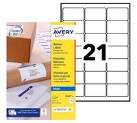 Avery Étiquettes autocollantes J8160-15 – 315 pièces, 63,5×38,1 mm, Feuille A4, Jet d'encre, FSC