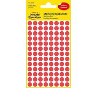 Avery 32-301 Self Adhesive Dots/Circle Labels - Red (Diameter 8 mm, 70 Labels pe