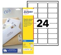 Avery Étiquettes autocollantes J8159-15 – 360 étiquettes 63,5 x 33,9 mm A4, jet d'encre, FSC