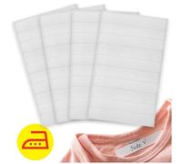 Avery - 40 Pièces Etiquette Vetement Enfant Vierge Thermocollantes Inscriptibles Blanche 0,9 x 5,2 cm - Lavables Jusqu'à 60°C, résistantes au sèche-linge