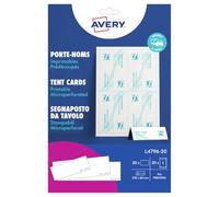 Avery - 40 porte-noms imprimables micro-perforés au format 180 x 60 mm - cartes de table personnalisées pour mariages, séminaires, anniversaires et événements d’entreprise