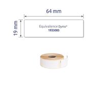 Avery-Zweckform Rouleau d'étiquettes 19 x 64 mm film blanc 450 pc(s) fixation permanente A1933085 Etiquette universelles