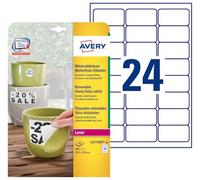 Avery Étiquettes polyester L4773REV-20 · 480 blanches 63,5×33,9 mm · compatible laser