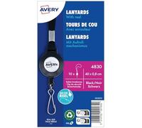 Avery 4830 10 tours de cou avec crochet (40 × 1 cm) et enrouleur | 40 × 1 cm