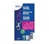 Avery Tours de cou 10 pièces avec mousqueton 44 cm x 1,5 cm Violet