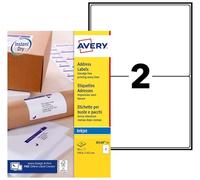 Avery - 50 Étiquettes Adressage Autocollantes Personnalisables - Format 199.6 x 143.5 mm - Impression Jet d’Encre