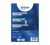 AVERY - 500 bracelets papier TYVEK®, largeur 19mm Jaune Fluo
