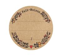 AVERY - 500 Etiquettes Rondes Kraft en Rouleau - Motifs Kraft - Format Ø 46.5 mm