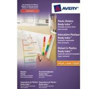 Avery Intercalaires ReadyIndex 5258501 – 6 onglets A4 polypro, touches assorties