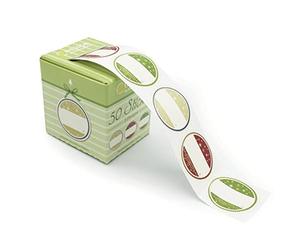 Avery - 56829 - Boîte de 50 Stickers Ronds - Motifs Noël
